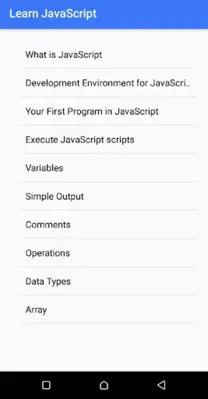 Javascript Language android App screenshot 1